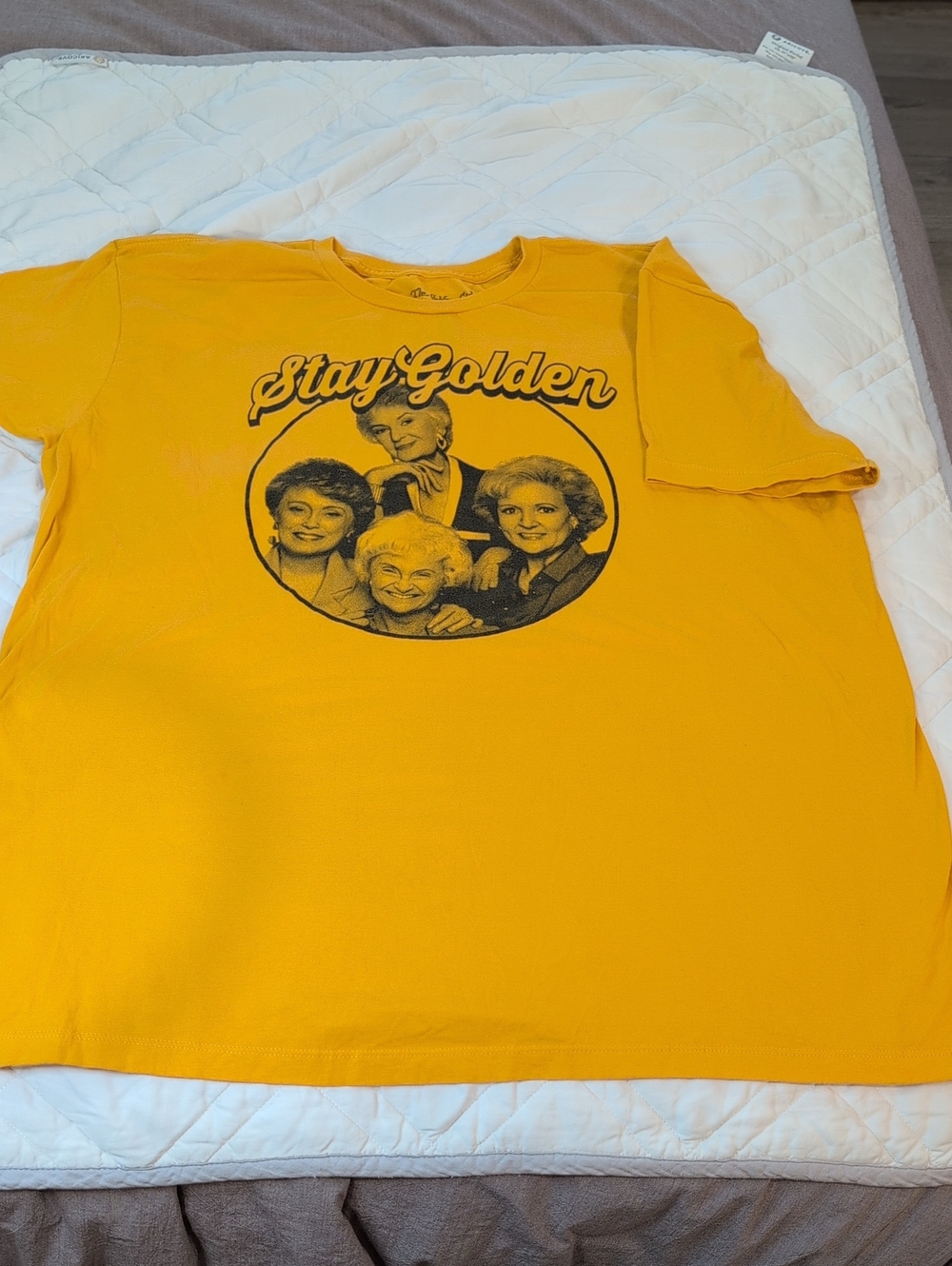 Golden Girls Yellow "Stay Golden" Graphic Short Sleeve Tee